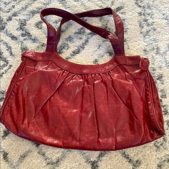 Kooba Handbags - Vintage Kooba leather shoulder bag in burgundy color